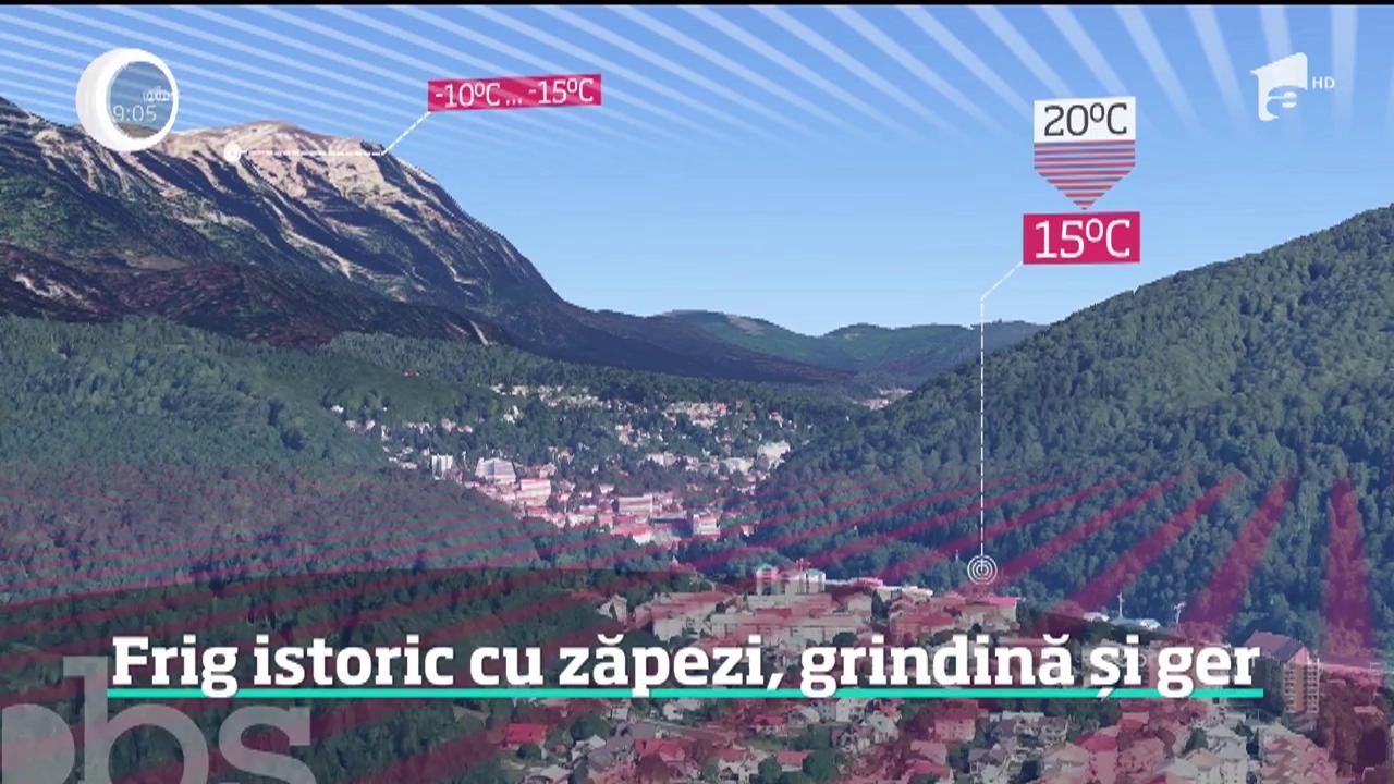 După grindină, furtuni şi ploi, peste Rom&acirc;nia a venit iarna cu zăpadă şi temperaturi de februarie