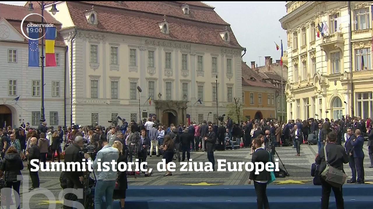 Viitorul Uniunii Europene s-a scris la Sibiu. De ziua Europei, liderii celor 27 de state s-au reunit pentru a stabili cum va arăta viaţa noastră &icirc;n Uniune, &icirc;n următorii ani
