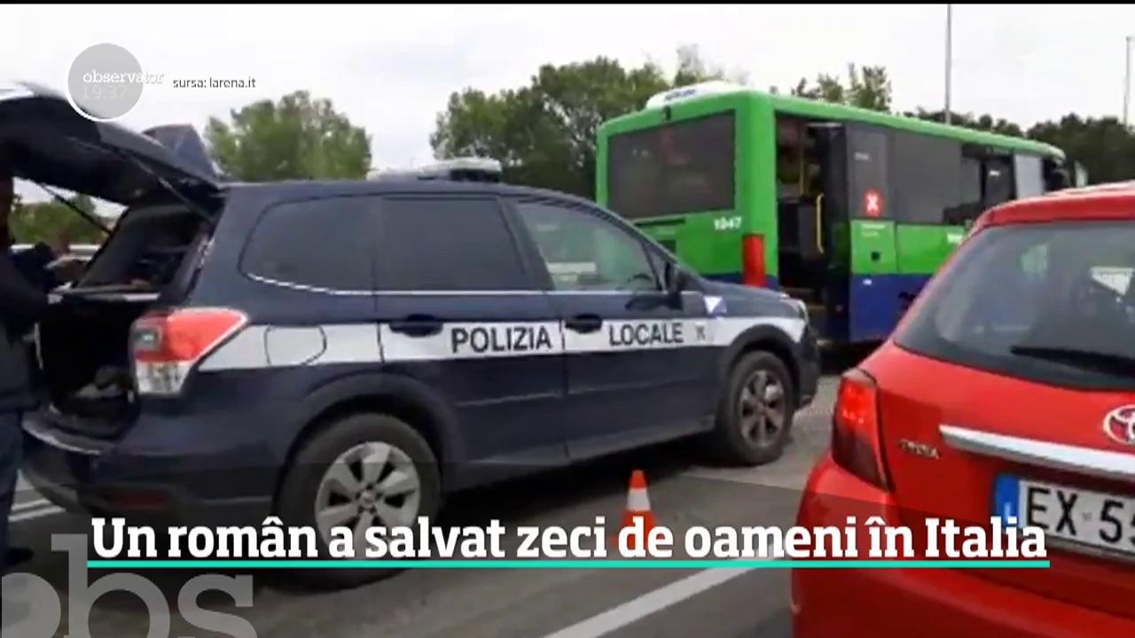 Un rom&acirc;n a devenit erou &icirc;n Italia, după ce a salvat zeci de călători aflaţi &icirc;ntr-un autobuz scăpat de sub control