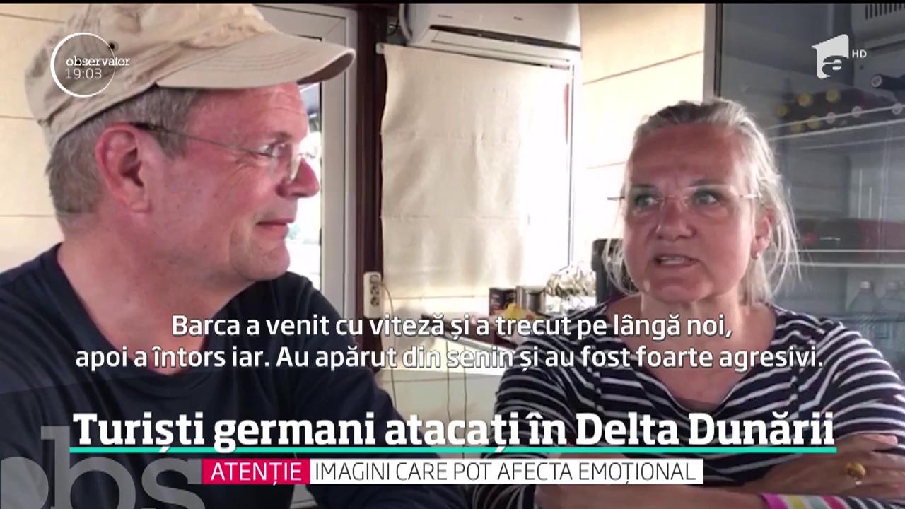 Incident violent surprins &icirc;n imagini, &icirc;n Delta Dunării. Doi bărbaţi din Argeş au atacat şalupa pe care se afla un grup de ornitologi din Germania
