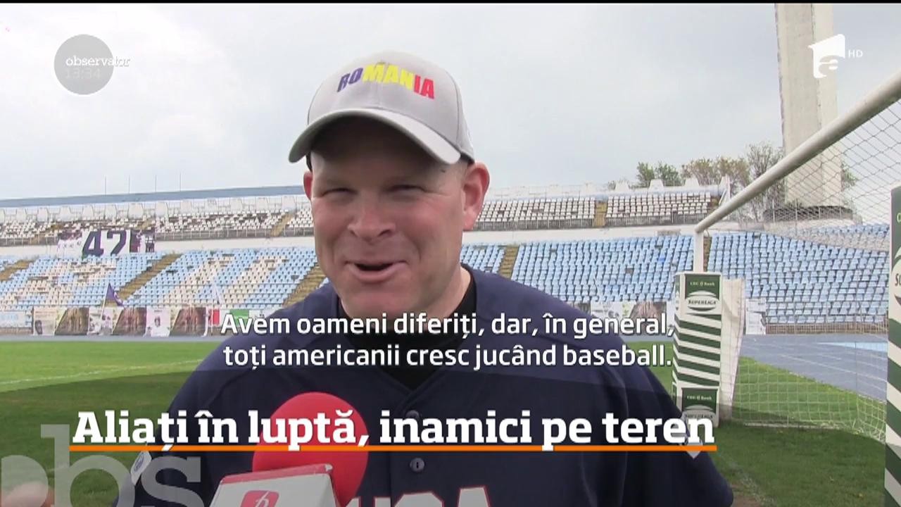 Un meci de baseball a pus faţă &icirc;n faţă soldaţii americani de la Mihail Kogălniceanu cu o echipă rom&acirc;nească