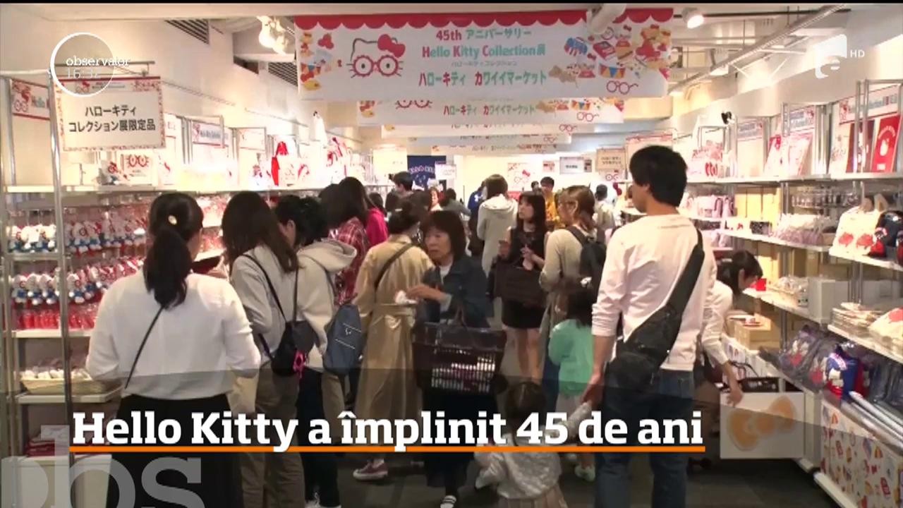 Personajul animat Hello Kitty a &icirc;mplinit 45 de ani