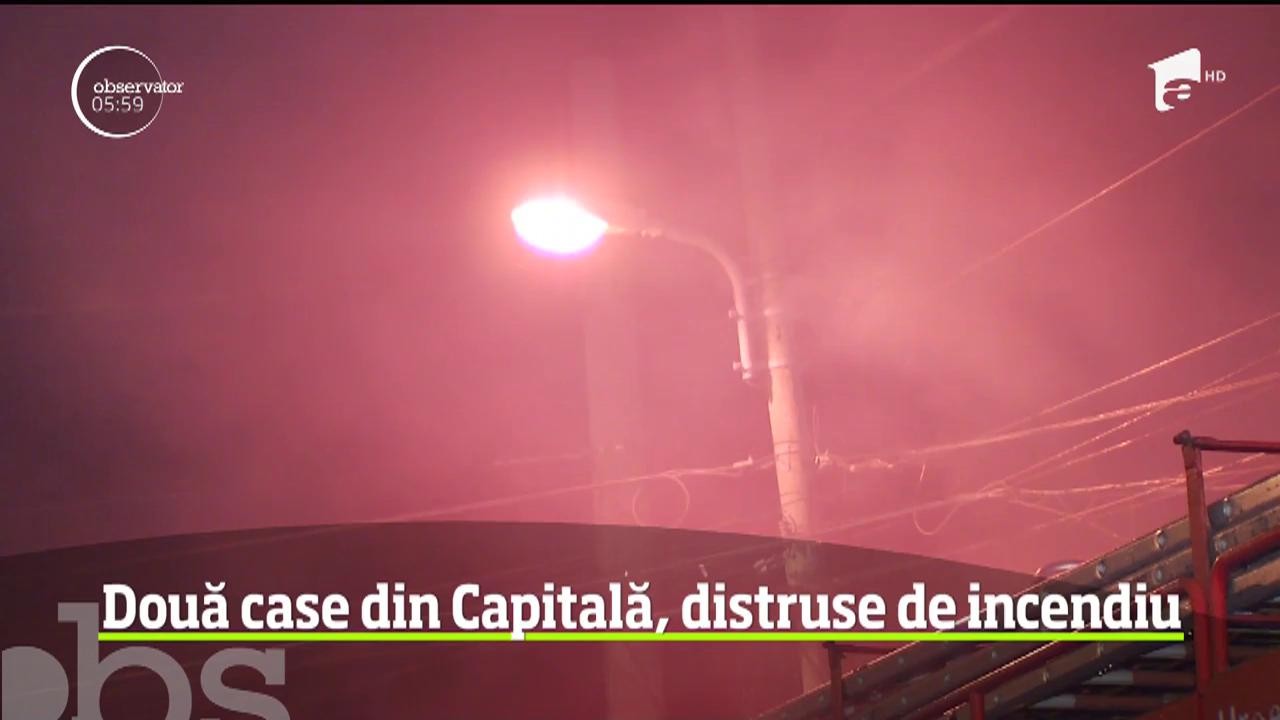 Alertă &icirc;n Capitală. Un incendiu izbucnit de la o sobă a lăsat două familii fără case