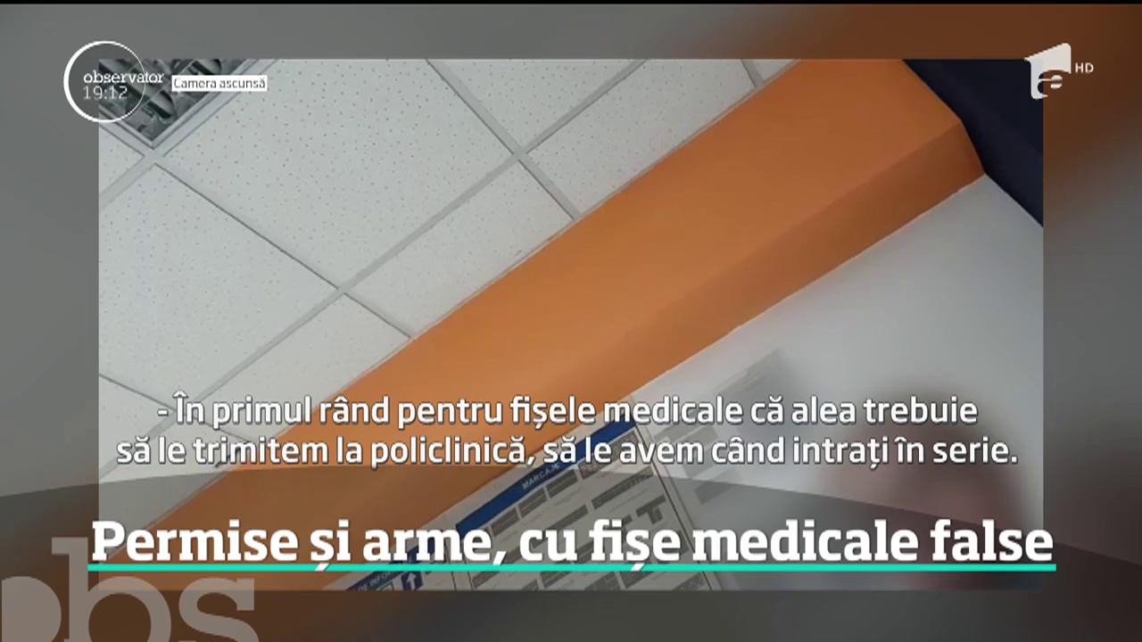 Permise și arme, cu fișe medicale false. Peste o mie de rom&acirc;ni vor da cu subsemnatul la poliţie