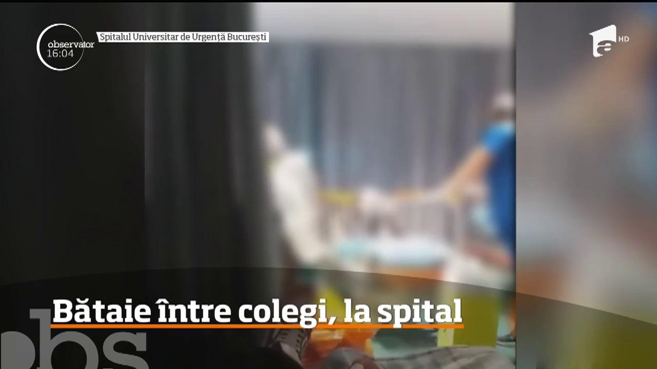 Imagini șocante! Bătaie &icirc;ntre colegi pe holul spitalului Judeţean din Timişoara