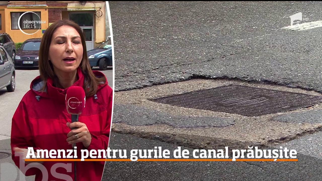 Amenzi pentru gurile de canal prăbușite &icirc;n T&acirc;rgu Jiu