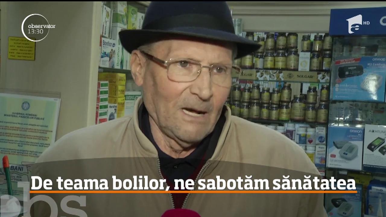 Rom&acirc;nii se tem de boli iar această frică &icirc;i face să &icirc;şi saboteze singuri sănătatea
