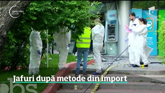 Hoţii au detonat &icirc;n toiul nopţii un bancomat aflat la parterul unui bloc din Capitală