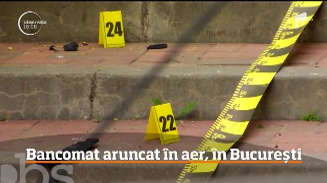 Un bancomat aflat la o filială din București a unei bănci a fost aruncat &icirc;n aer