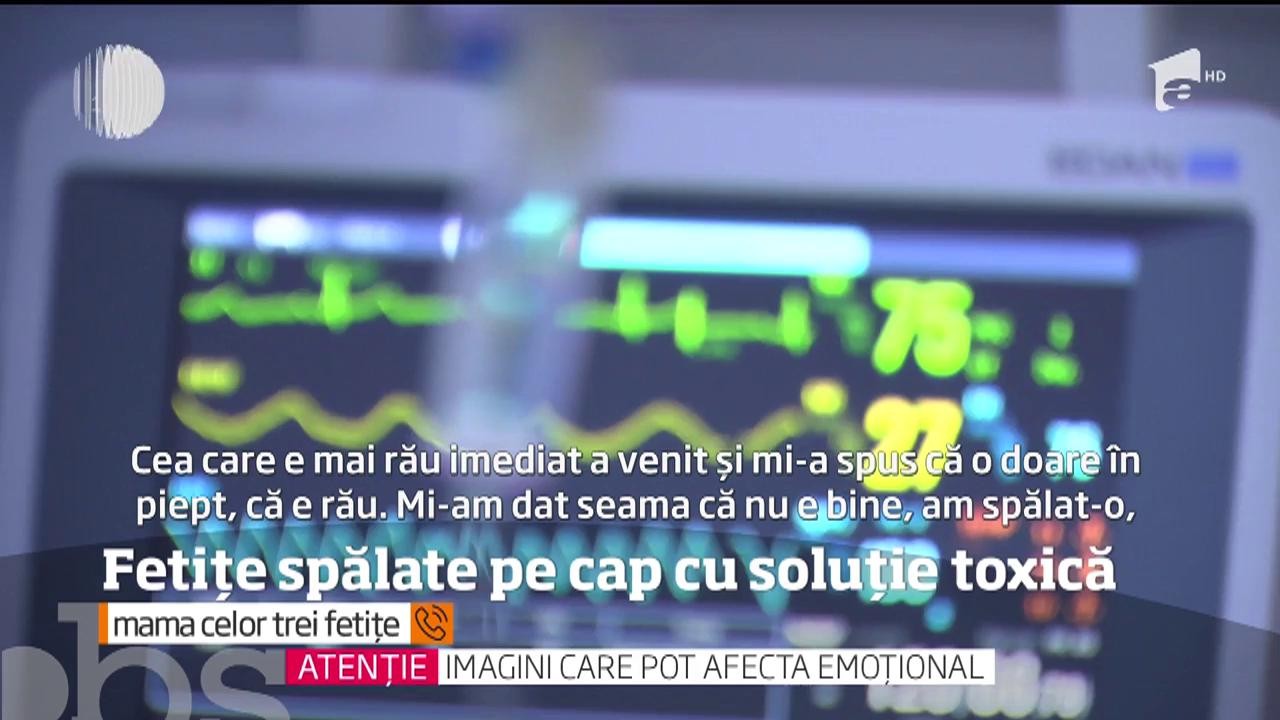 Trei surori au ajuns &icirc;n stare gravă la spital, după ce mama lor le-a spălat pe cap cu o soluţie pe care o folosea &icirc;mpotriva căpuşelor la animale