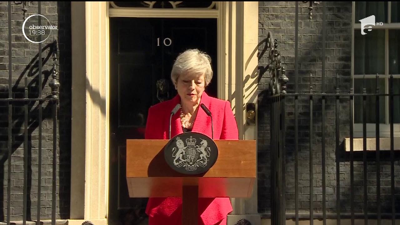 Premierul Marii Britanii, Theresa May, şi-a anunţat, cu lacrimi &icirc;n ochi, plecarea din Guvernul britanic