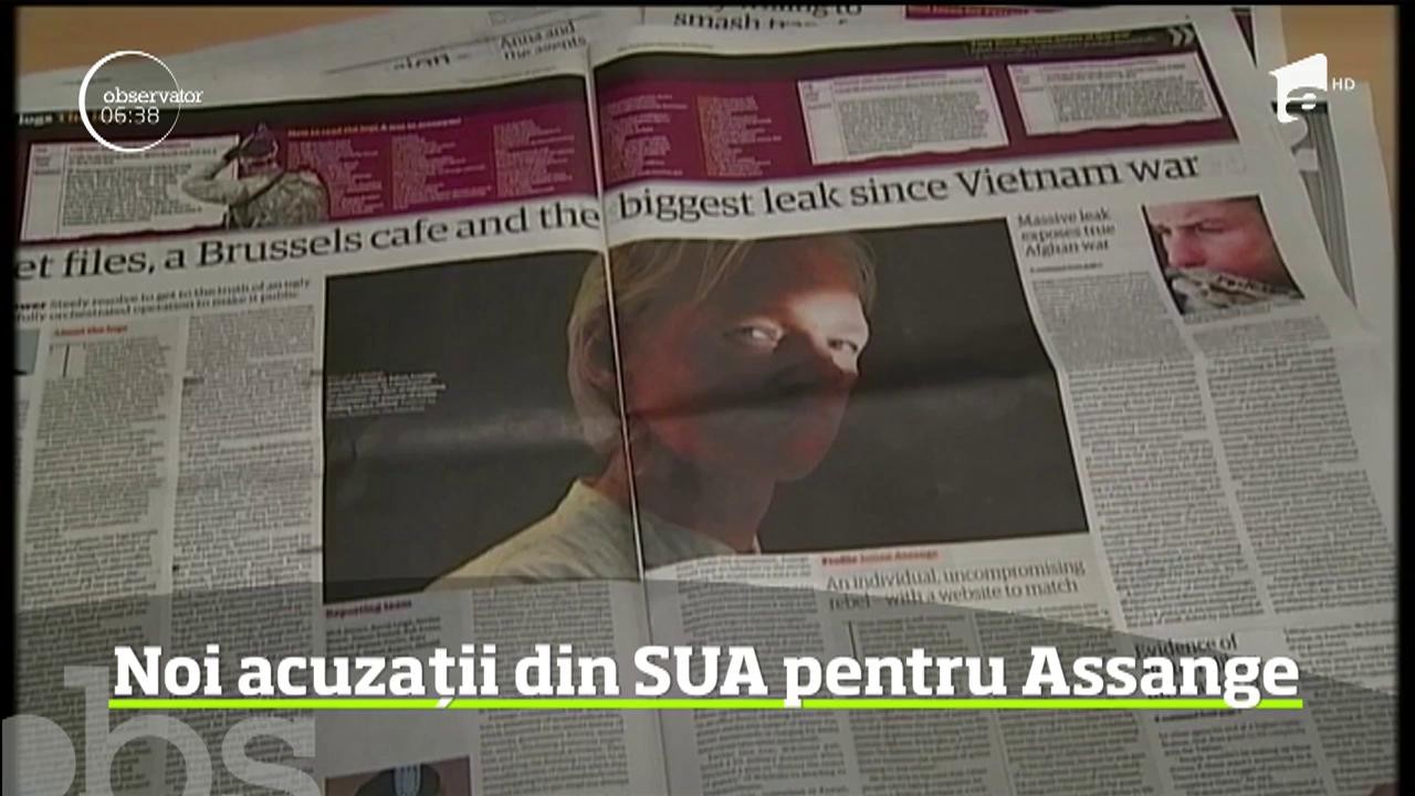 Statele Unite au anunţat 17 noi capete de acuzare pentru fondatorul Wikileaks
