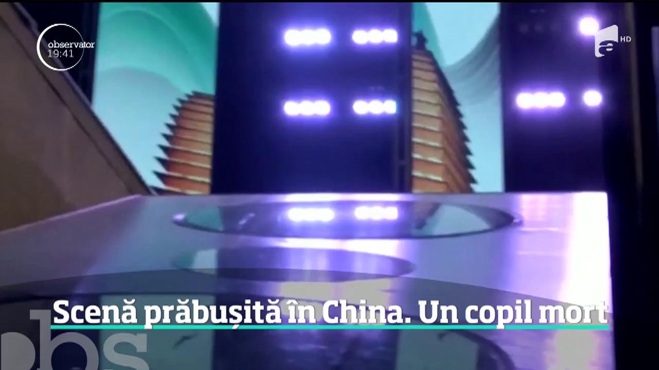 Scenă prăbușită &icirc;n China. Un copil a murit