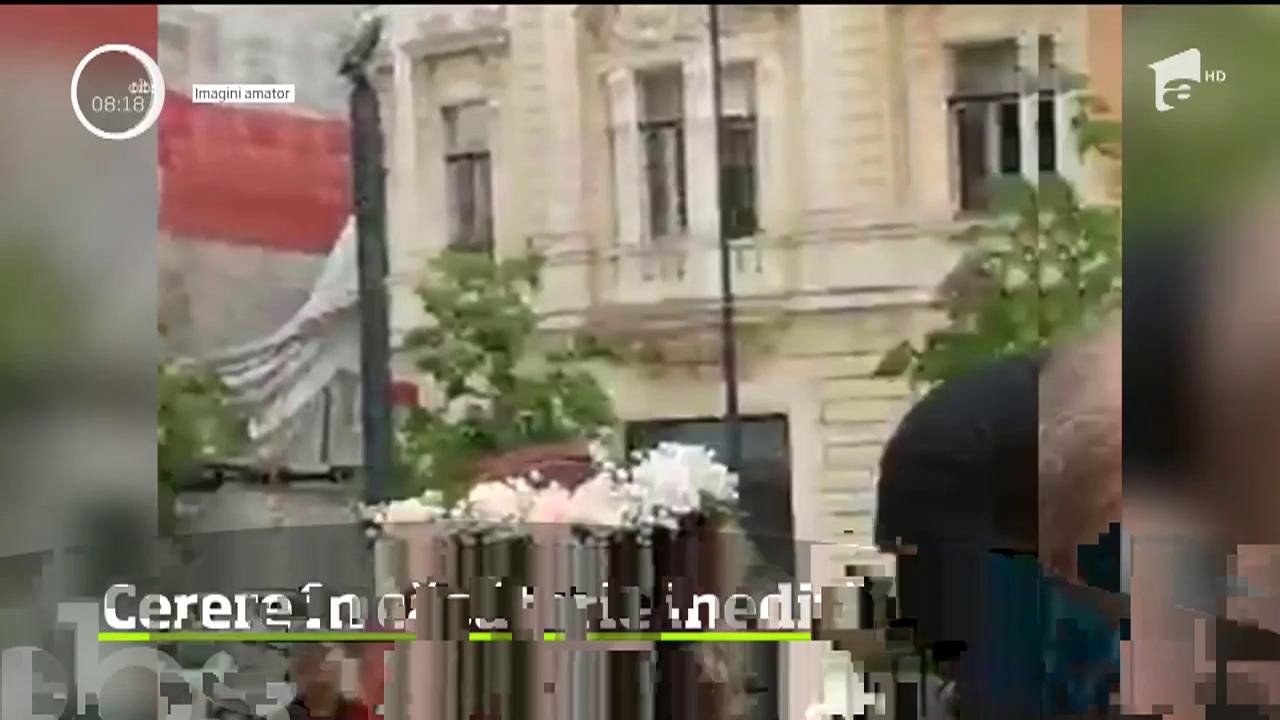 O cerere &icirc;n căsătorie mai puţin obişnuită a avut loc la Cluj-Napoca