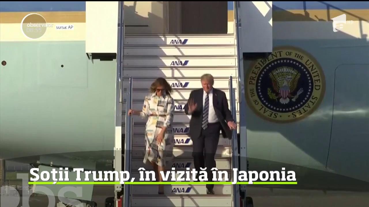 Soţii Trump, vizită &icirc;n Japonia
