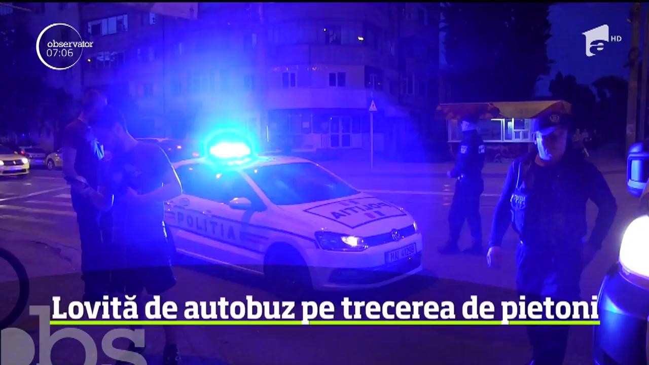 Accident grav pe un bulevard din Iaşi. O t&acirc;nără a fost spulberată pe trecerea de pietoni de un autobuz