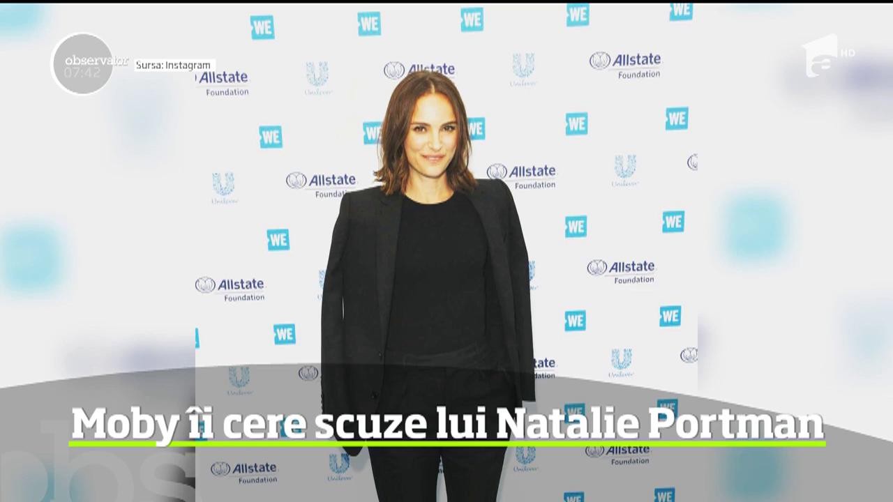 Moby &icirc;i cere scuze lui Natalie Portman