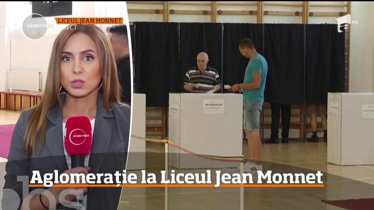 Rom&acirc;nia iese la vot. Aglomeratie de vedete la liceul Jean Monnet