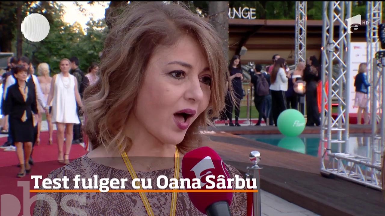 Test fulger cu Oana S&acirc;rbu. Cum s-a descurcat vedeta