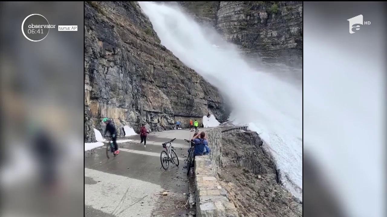 Mai mulţi biciclişti au trecut pe l&acirc;ngă moarte, &icirc;ntr-un parc naţional din Statele Unite, după ce o avalanşă care s-a produs chiar &icirc;n faţa lor