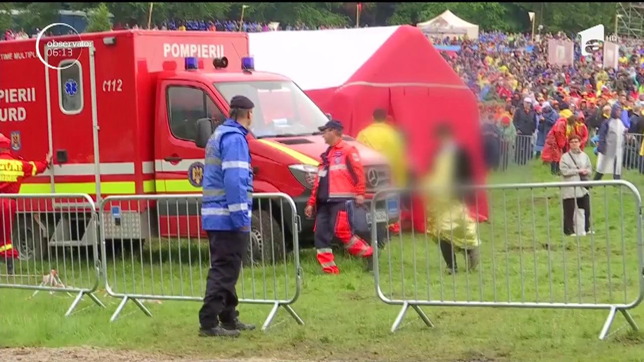 Sute de pelerini avut nevoie de &icirc;ngrijiri medicale la vizita Papei Francisc