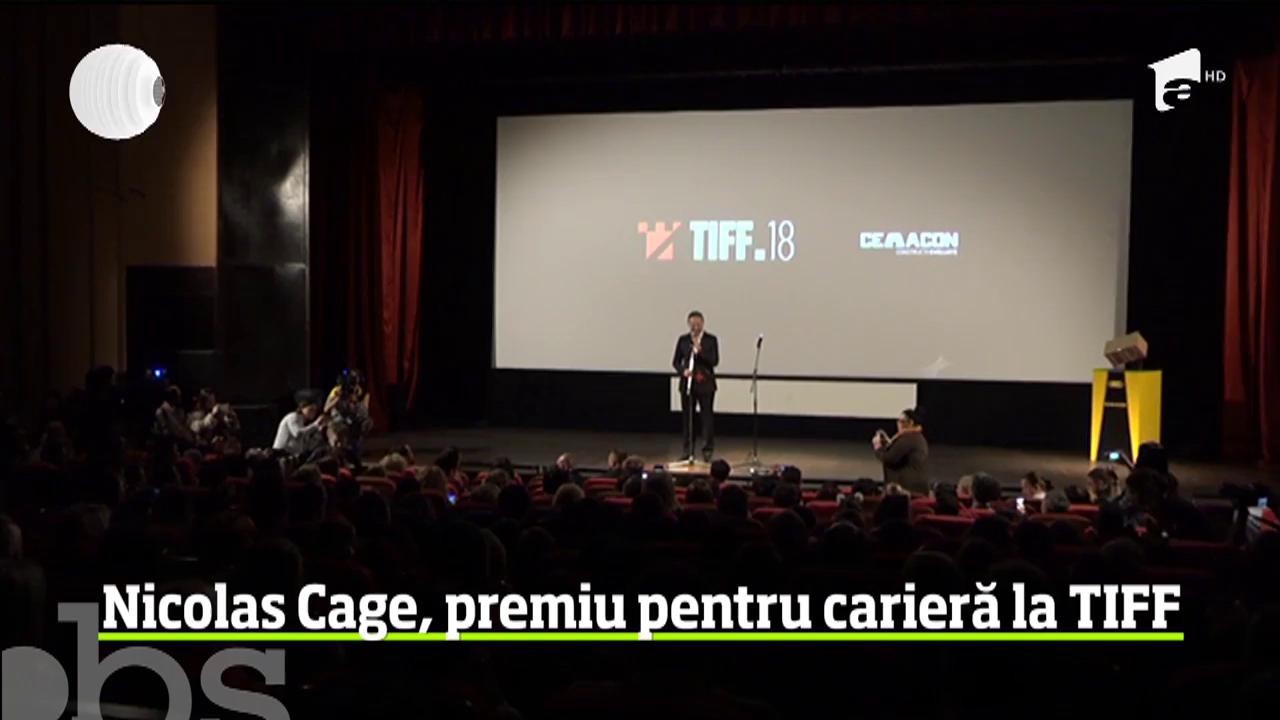 Actorul Nicolas Cage a primit premiul pentru &icirc;ntreaga carieră la TIFF