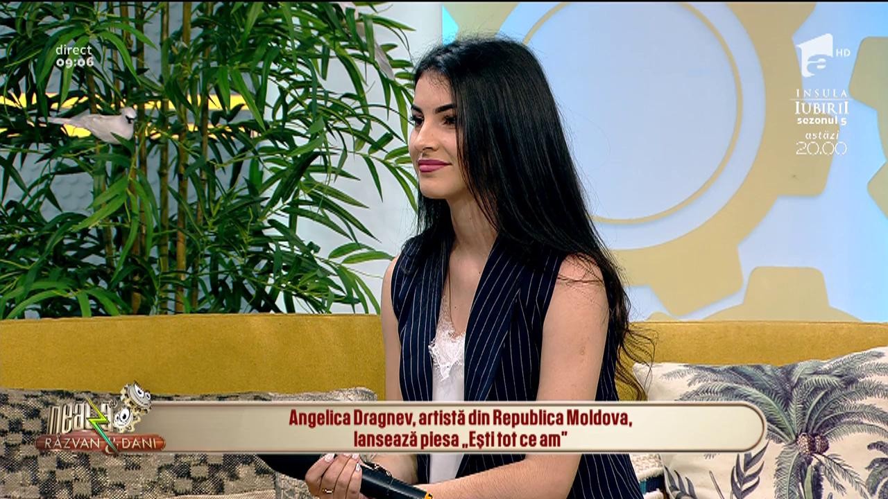 Neatza cu Răzvan și Dani. Angelica Dragnev lansează melodia Ești tot ce am: Am &icirc;nceput cu muzică populară, iar acum am decis să &icirc;ncerc ceva comercial