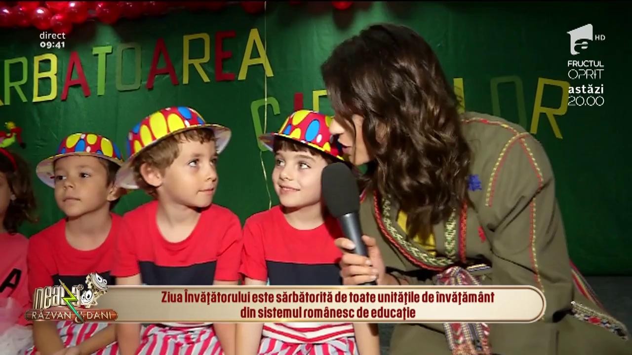 Neatza cu Răzvan și Dani. Astăzi este Ziua &Icirc;nvățăm&acirc;ntului. Ioana Mihaela Neacșu: Este o sărbătoare a respectului față de copii și față de profesori