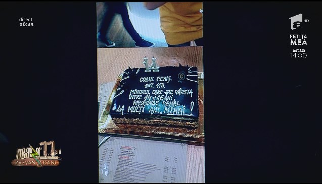 Smiley news - Neatza cu Răzvan și Dani. Tortul și Codul Penal. Mesajul scris cu frișcă te lasă rece