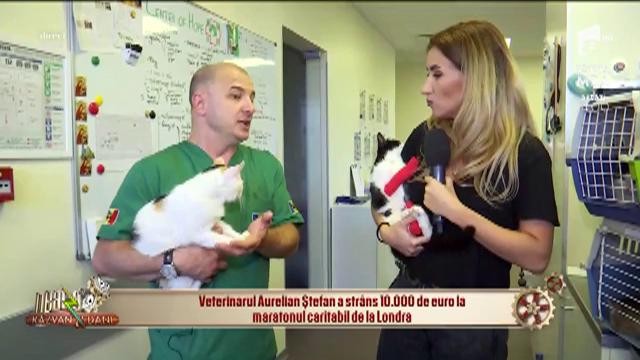 Neatza cu Răzvan și Dani. Veterinarul Aurelian Ștefan a str&acirc;ns zece mii de euro la maratonul caritabil de la Londra: Vrem să sterilizăm gratuit peste 50 de pisici