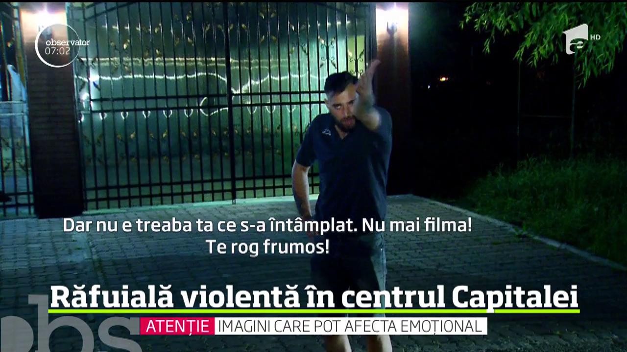 Scene de o violenţă extremă, filmate &icirc;n Capitala. O rivalitate mai veche &icirc;ntre două familii a fost tranşată cu b&acirc;te şi pietre