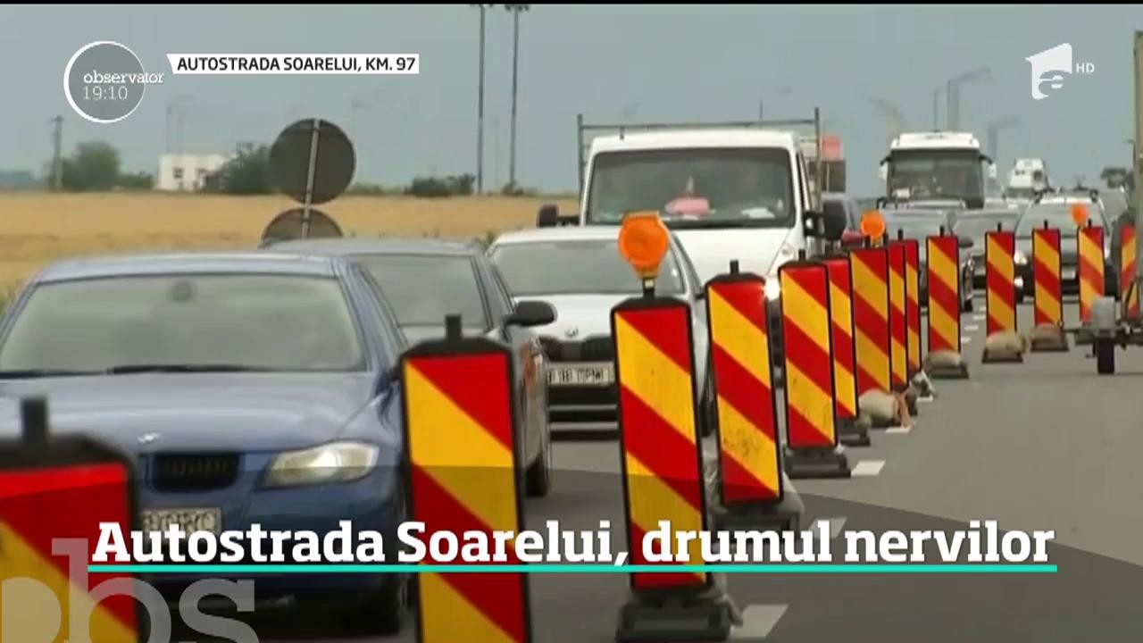 Weekendul la malul mării se termină &icirc;n coloana de maşini de pe Autostrada Soarelui. Explicaţia traficului infernal