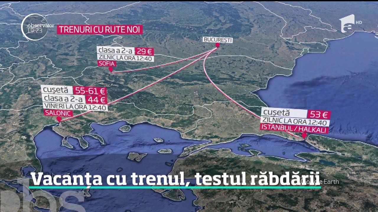 CFR a lansat trenuri directe către Grecia și Turcia. C&acirc;t durează călătoria