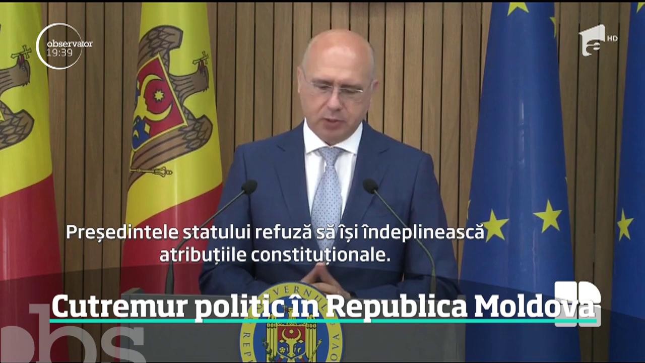 Cutremur politic &icirc;n Republica Moldova. Mii de oameni au protestat