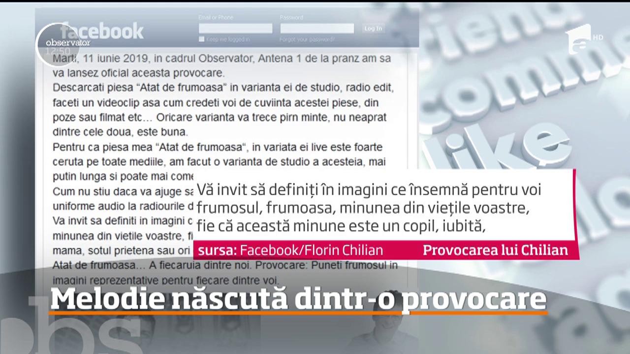Mihai Morar, naşul celei mai recente melodii postate de Florin Chilian - "At&acirc;t de frumoasă"