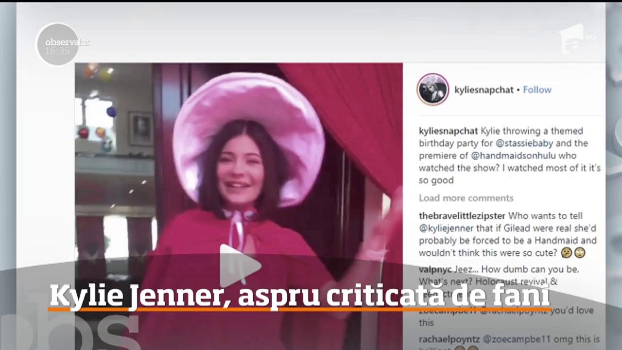 Kylie Jenner este &icirc;n centrul unui scandal uriaş! Vedeta a fost aspru criticată după ce a organizat o petrecere cu tematica Povestea Slujitoarei &icirc;n cinstea unei prietene