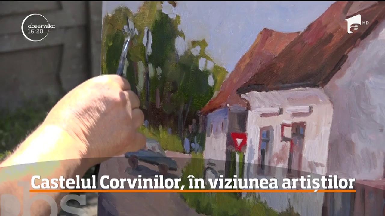 Castelul Corvinilor, &icirc;n viziunea artiștilor. Pictori consacraţi sau simpli pasionaţi de pictură s-au &icirc;nt&acirc;lnit &icirc;ntr-o tabără de artă
