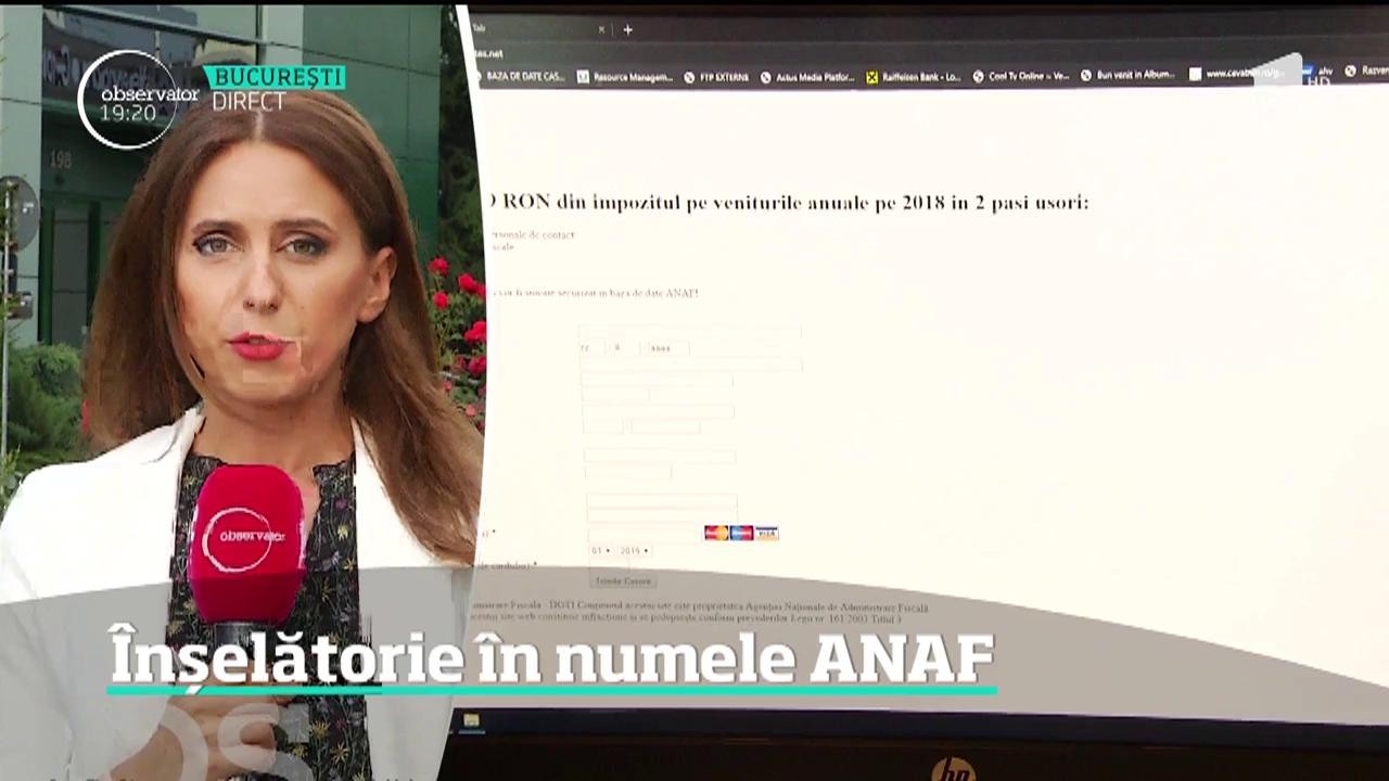 &Icirc;nşelătorie &icirc;n numele ANAF! Pe site fals contribuabililor li se cere să completeze un formular cu datele personale