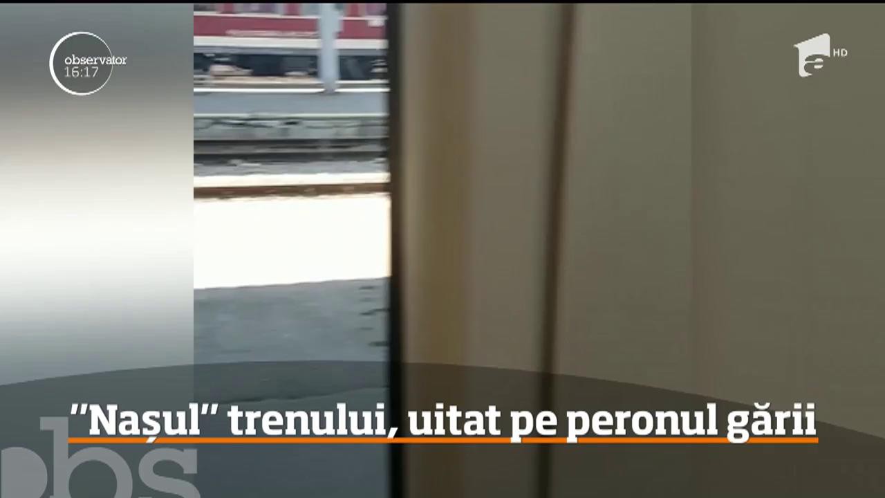 Momente comice &icirc;n Gara de Nord. Controlorul unui tren a fost uitat pe peronul gării!