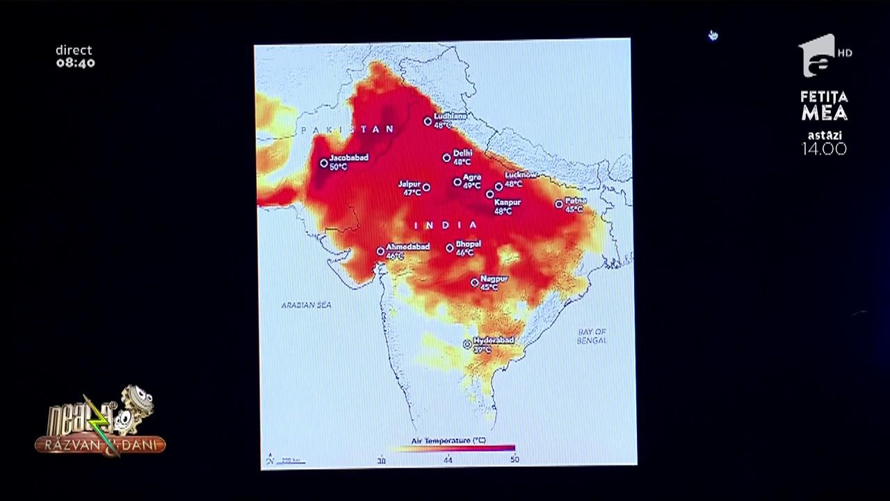 Smiley news - Neatza cu Răzvan și Dani. Cum arată o hartă meteo &icirc;n India! Canicula din Rom&acirc;nia e nimic!