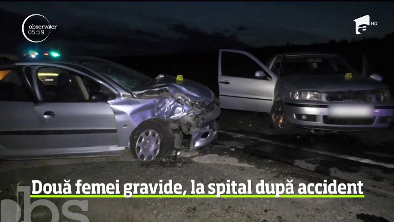 Două gravide, la spital după un accident auto &icirc;n judeţul Braşov, la ieşirea din localitatea Perşani