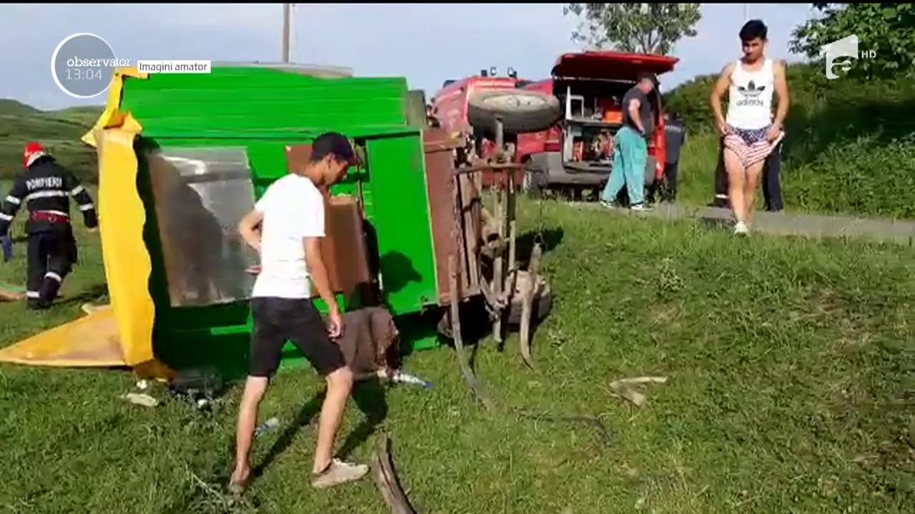 18 turişti francezi au fost răniţi după ce căruţa &icirc;n care se aflau s-a răsturnat, &icirc;n localitatea Boian, din Sibiu
