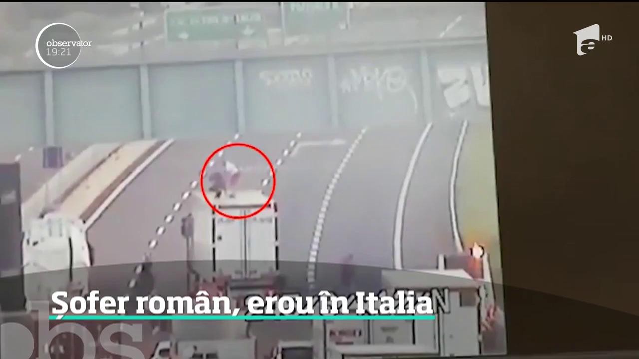Șofer rom&acirc;n, erou &icirc;n Italia. Și-a parcat TIR-ul sub podul de unde un t&acirc;năr dorea să se arunce