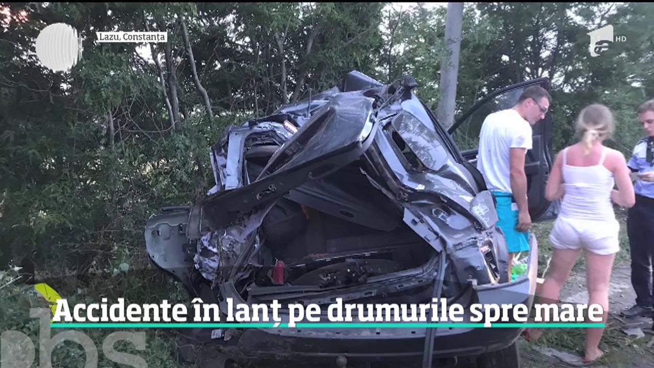Accidente &icirc;n lanț pe drumurile spre mare
