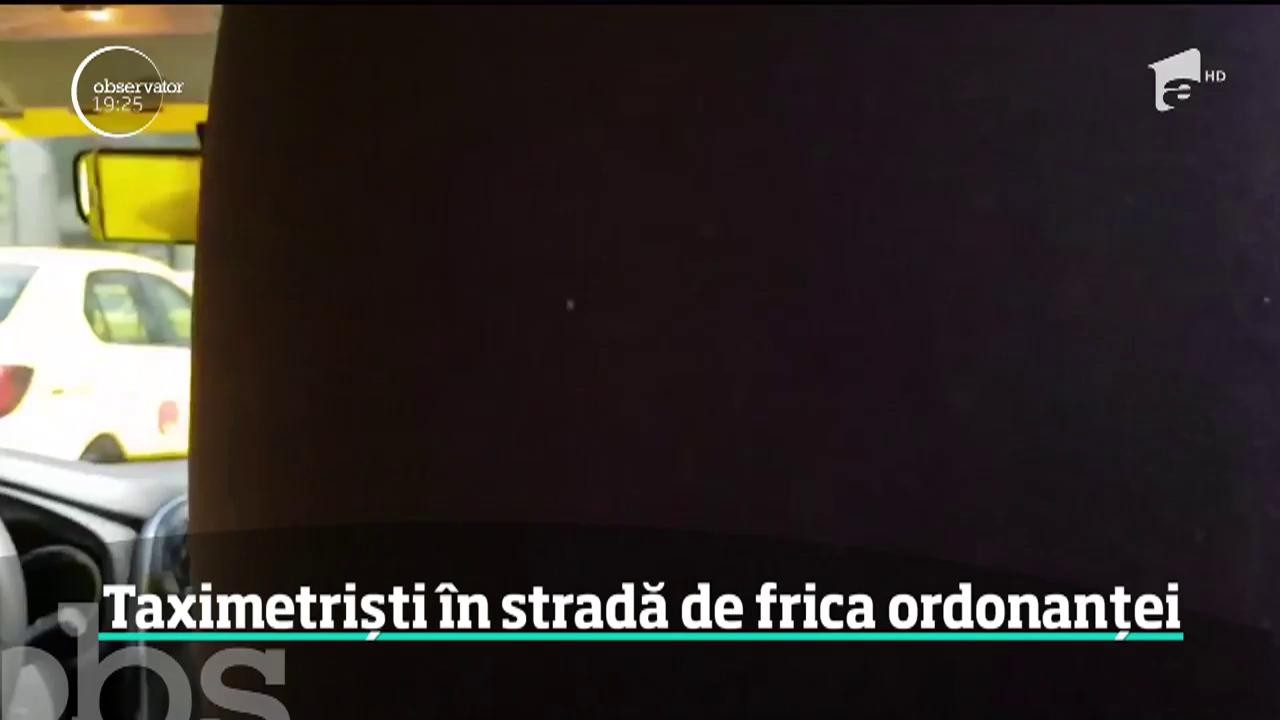 Sute de taximetrişti au protestat &icirc;n Bucureşti