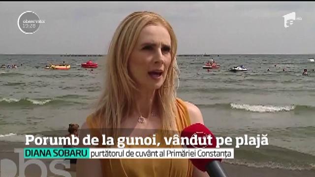 Porumb aruncat la gunoi, v&acirc;ndut turiştilor de pe plajă