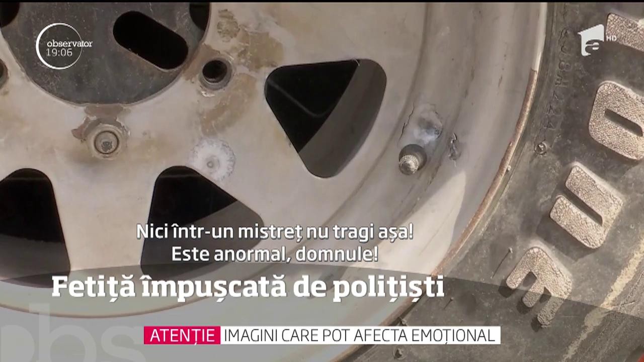 O fetiţă care se afla &icirc;ntr-o maşină urmărită de poliţişti a fost &icirc;mpuşcată