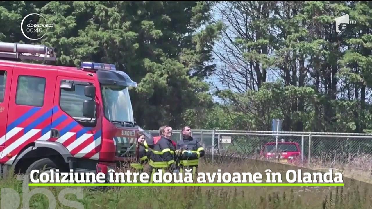 Accident aviatic &icirc;n Olanda. Doi oameni au murit şi alte două persoane au fost rănite după ce două avioane de mici dimensiuni s-au lovit &icirc;n timpul zborului