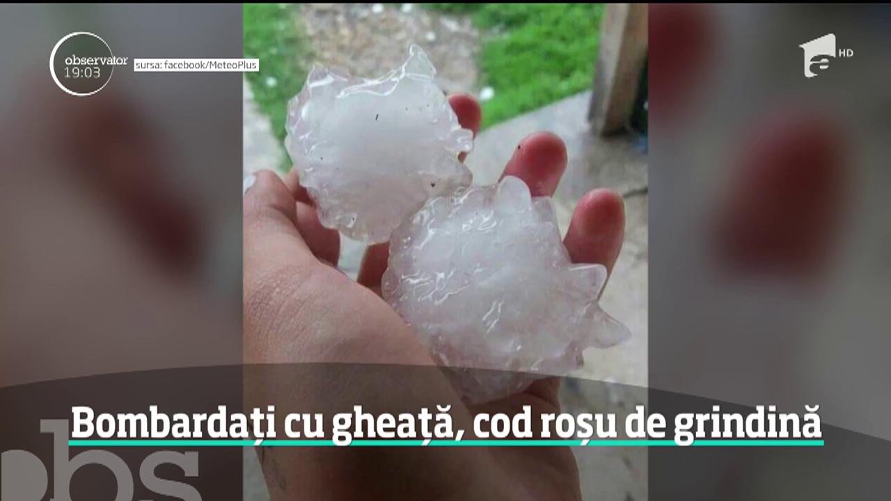 Grindina a făcut prăpăd &icirc;n mai multe localităţi din Timiş. Meteorologii au emis o avertizare de cod roşu de vreme severă pentru această zonă