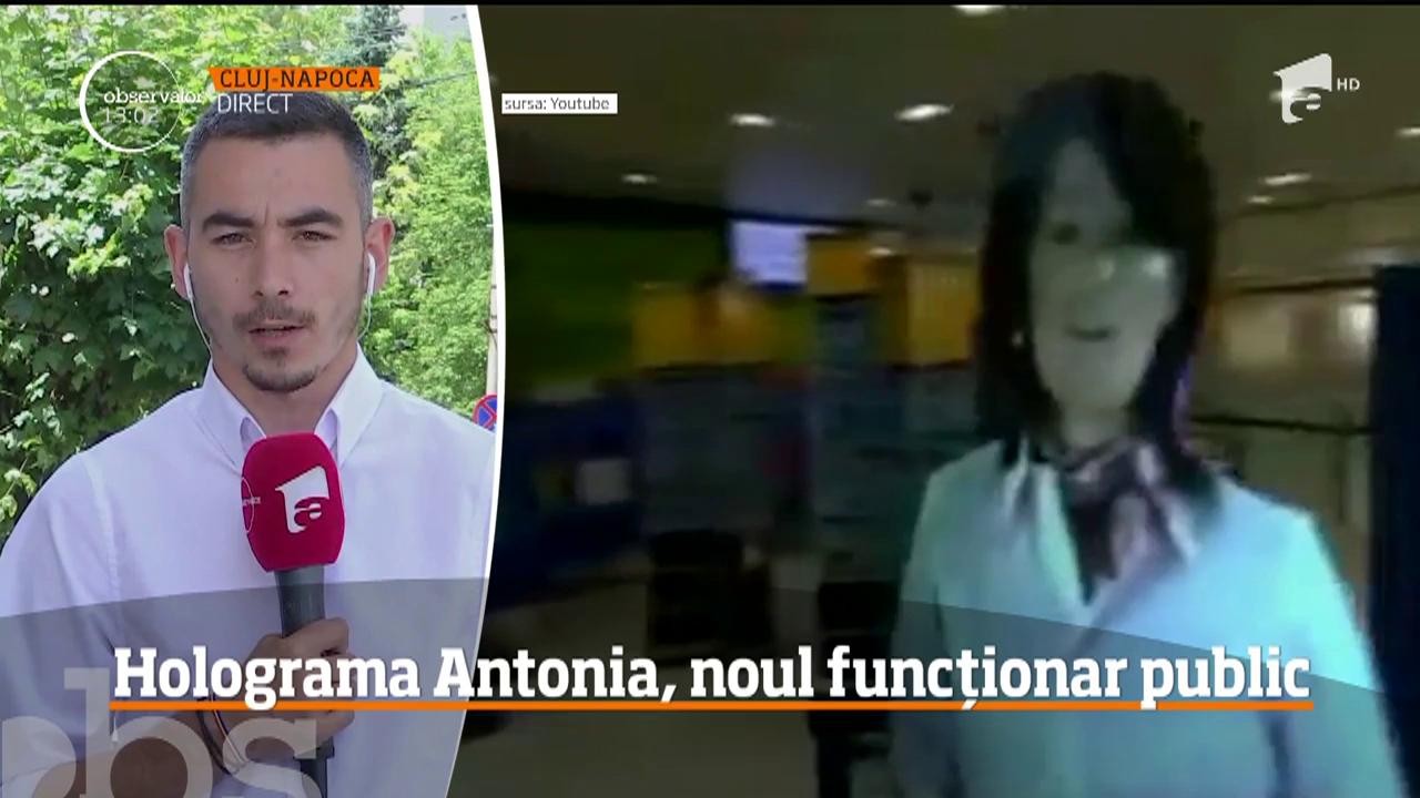 Holograma Antonia, primul funcţionar public virtual din ţară